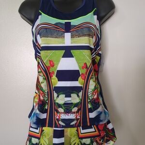 Lucky In Love Floral Tennis/Pickle Set M Top, L Bottom . Skirt length is 12 in.